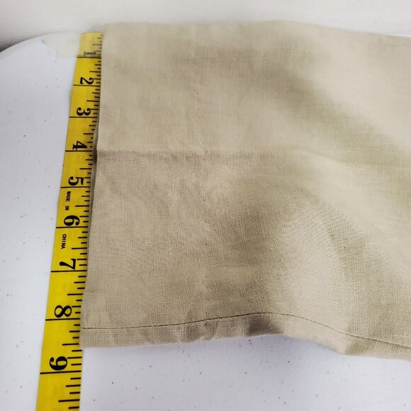 Calvin Klein Mens Mid Rise Linen Pants Size 34R Tan Beach Costal Preppy Vacation - Picture 9 of 11